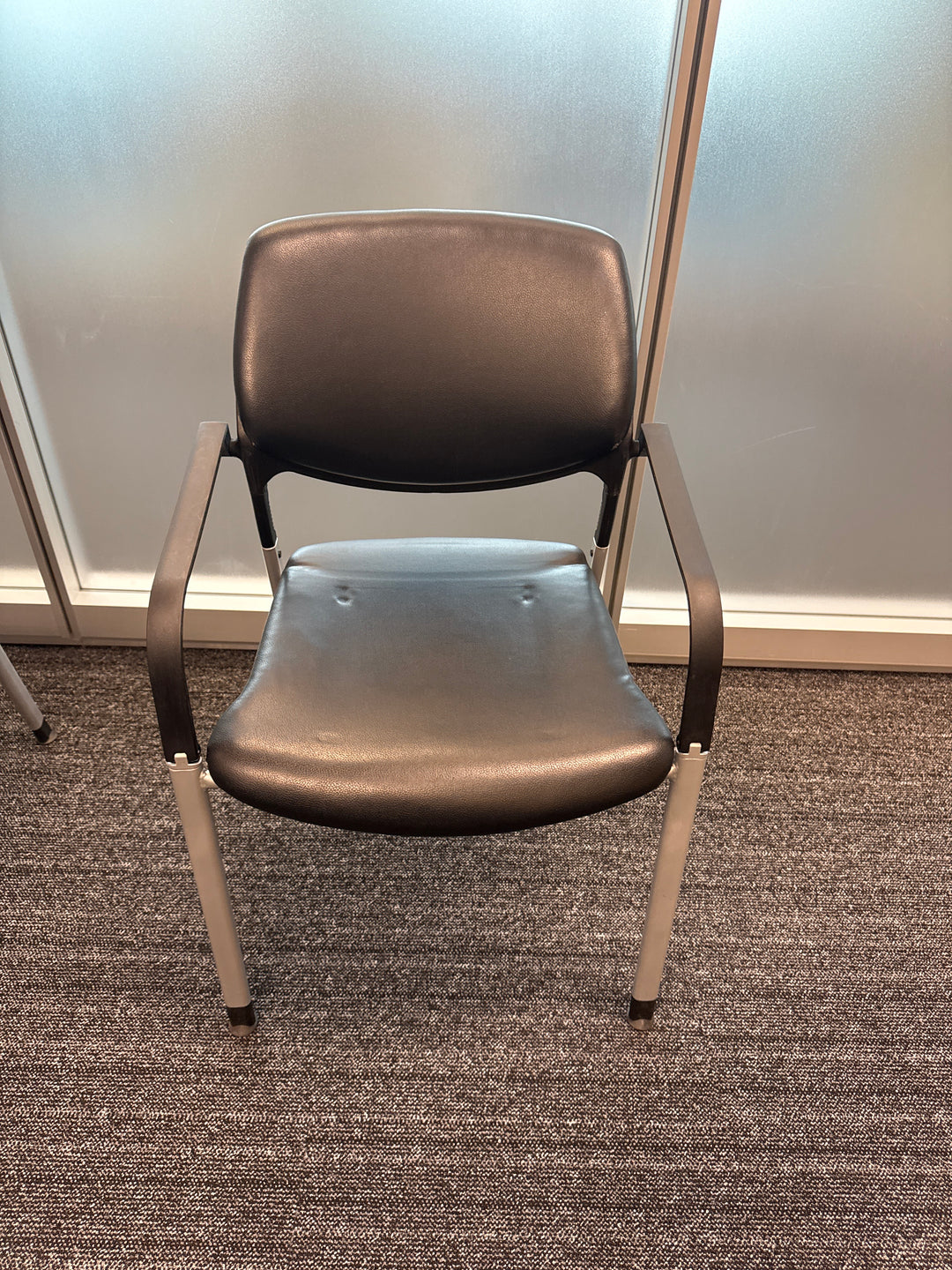 Steelcase Leather Stacking Guest Chair