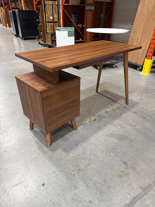 4’ Straight Desk w/Ped and Drawer