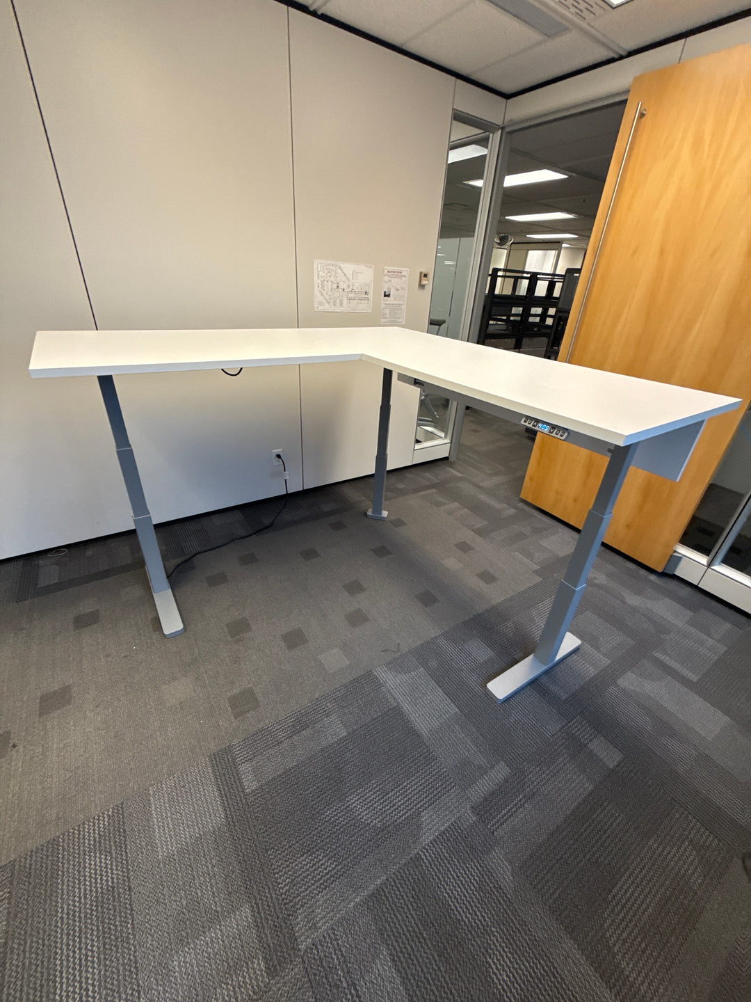 L-Shape Electronic Sit Stand Desk