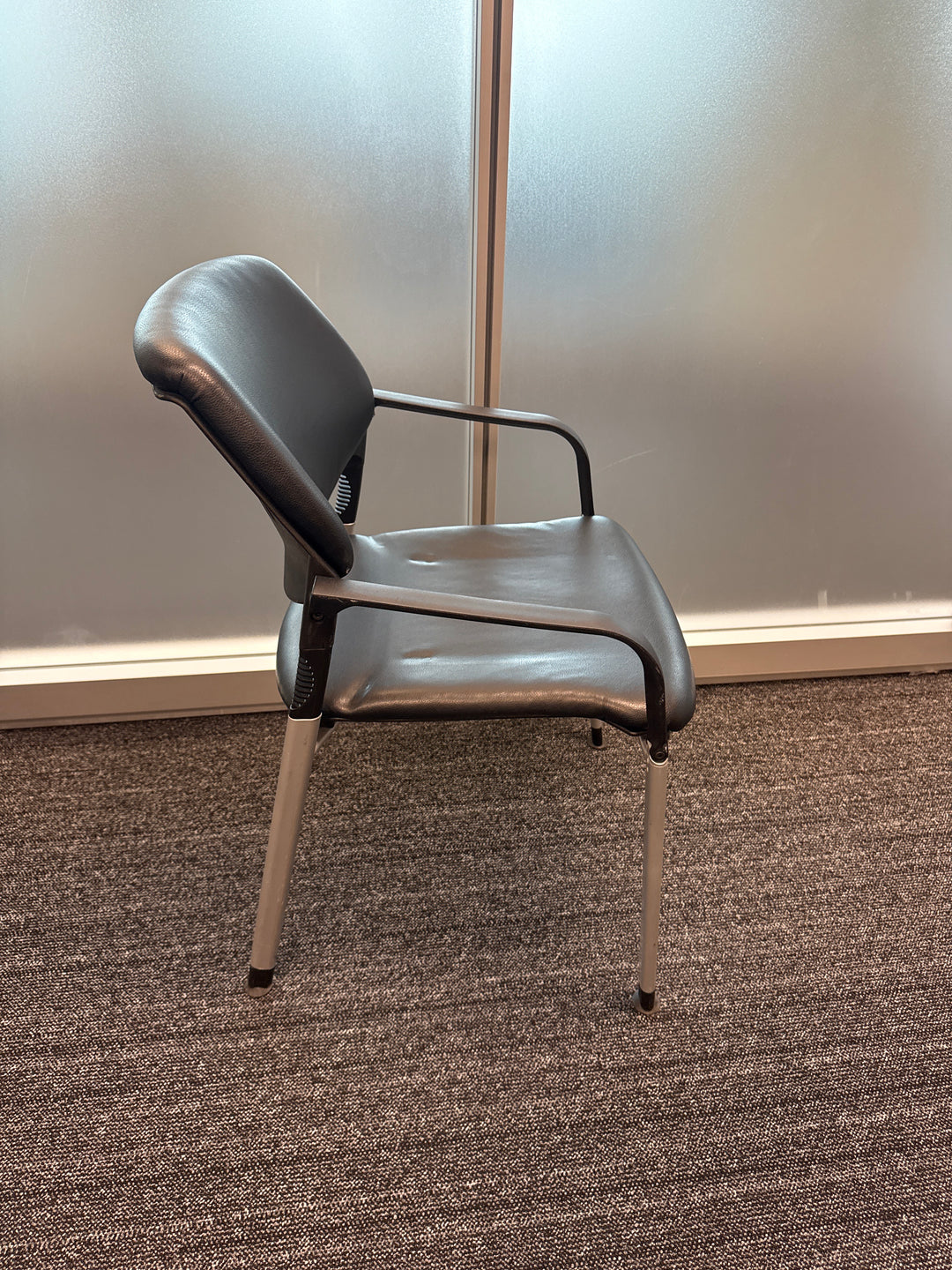Steelcase Leather Stacking Guest Chair