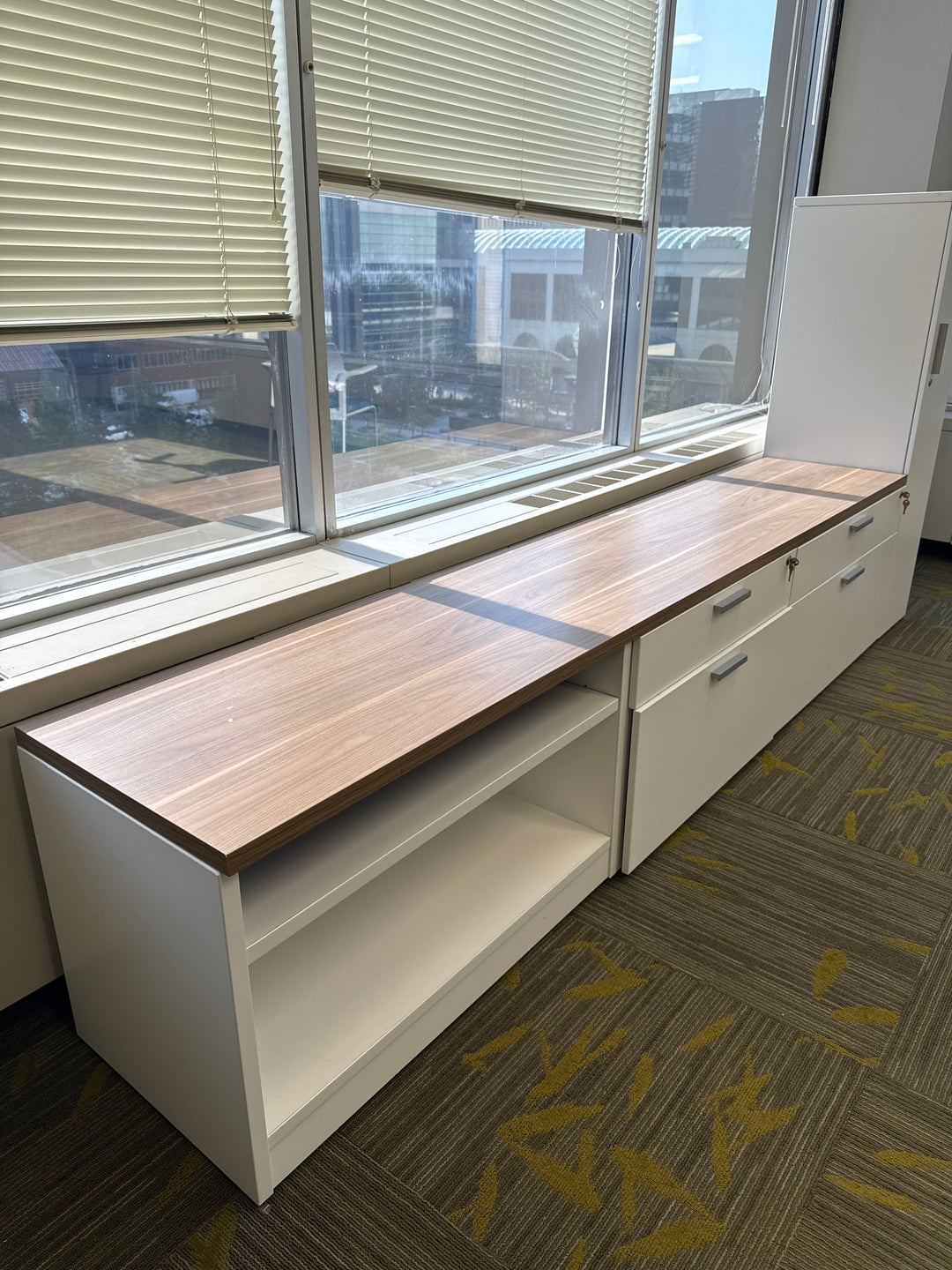 Steelcase 4-Drawer Credenza w/Open Shelf, Wardrobe