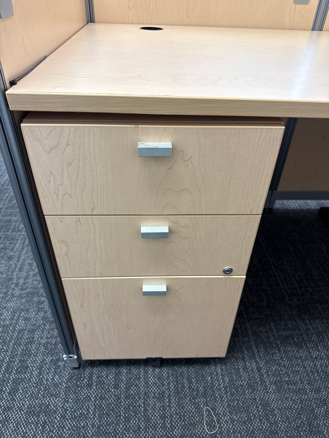 L-Shape Desk w/Combo Cabinets