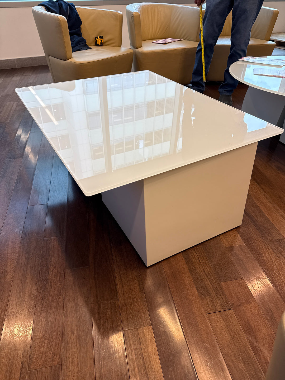 Glass Top Rectangle Coffee Table (Damaged)