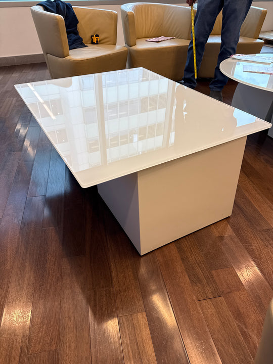 Glass Top Rectangle Coffee Table (Damaged)