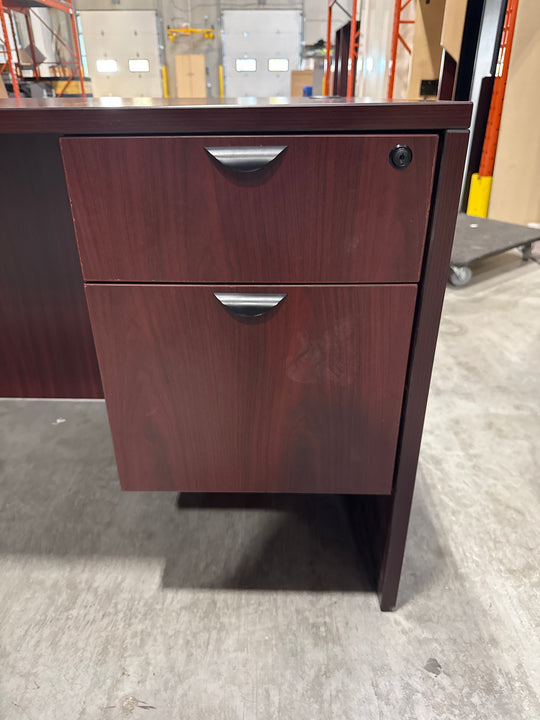 5’ Straight Desk w/BF Ped