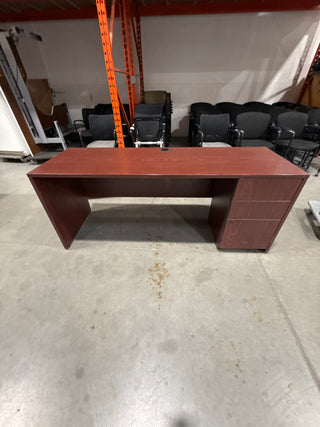 6' Straight Desk w/BBF Ped