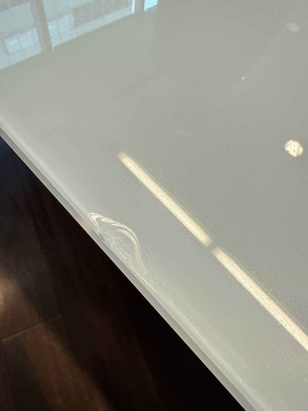 Glass Top Rectangle Coffee Table (Damaged)