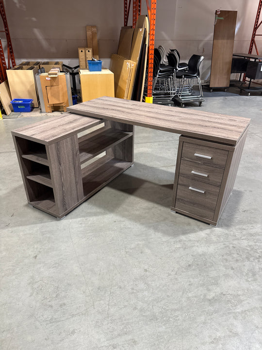 L-Shape Desk w/BBF Ped and Bookcases