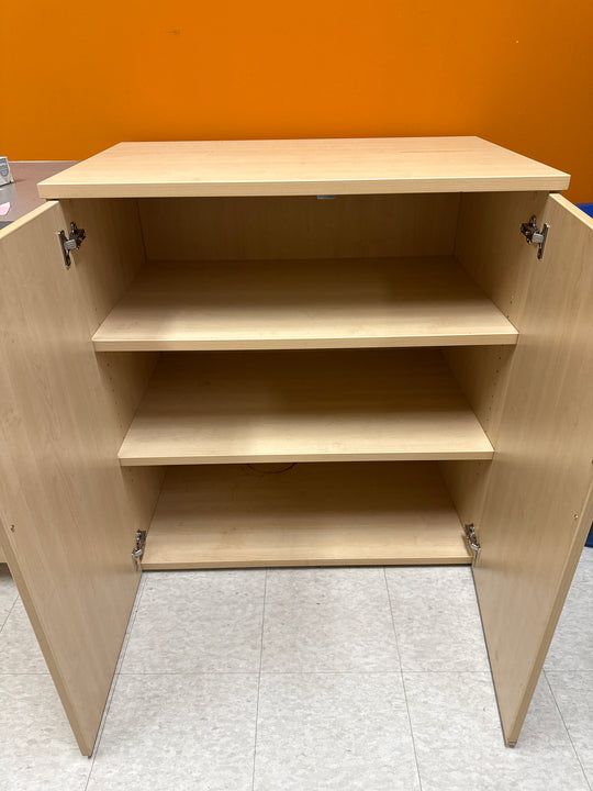 Wooden 3-High 2-Door Cabinet