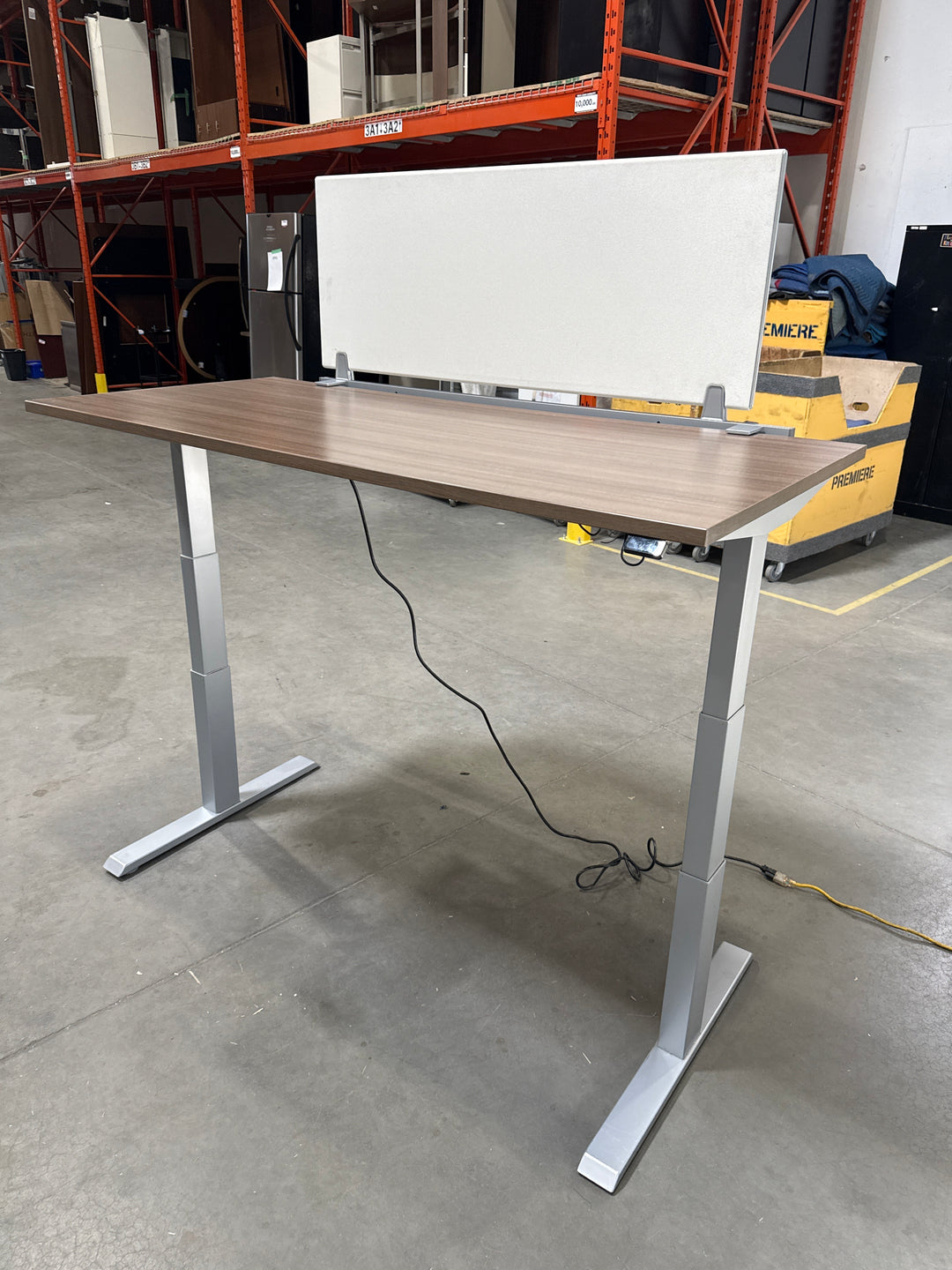 5.5’ Steelcase Electronic Sit Stand Desk w/Privacy Panel