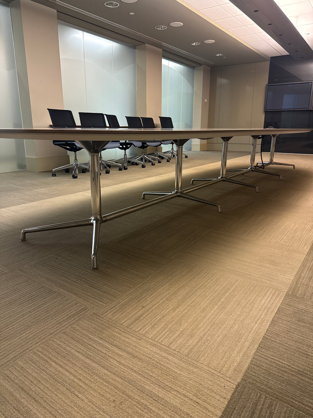 18' Steelcase Racetrack Boardroom Table w/Electrical