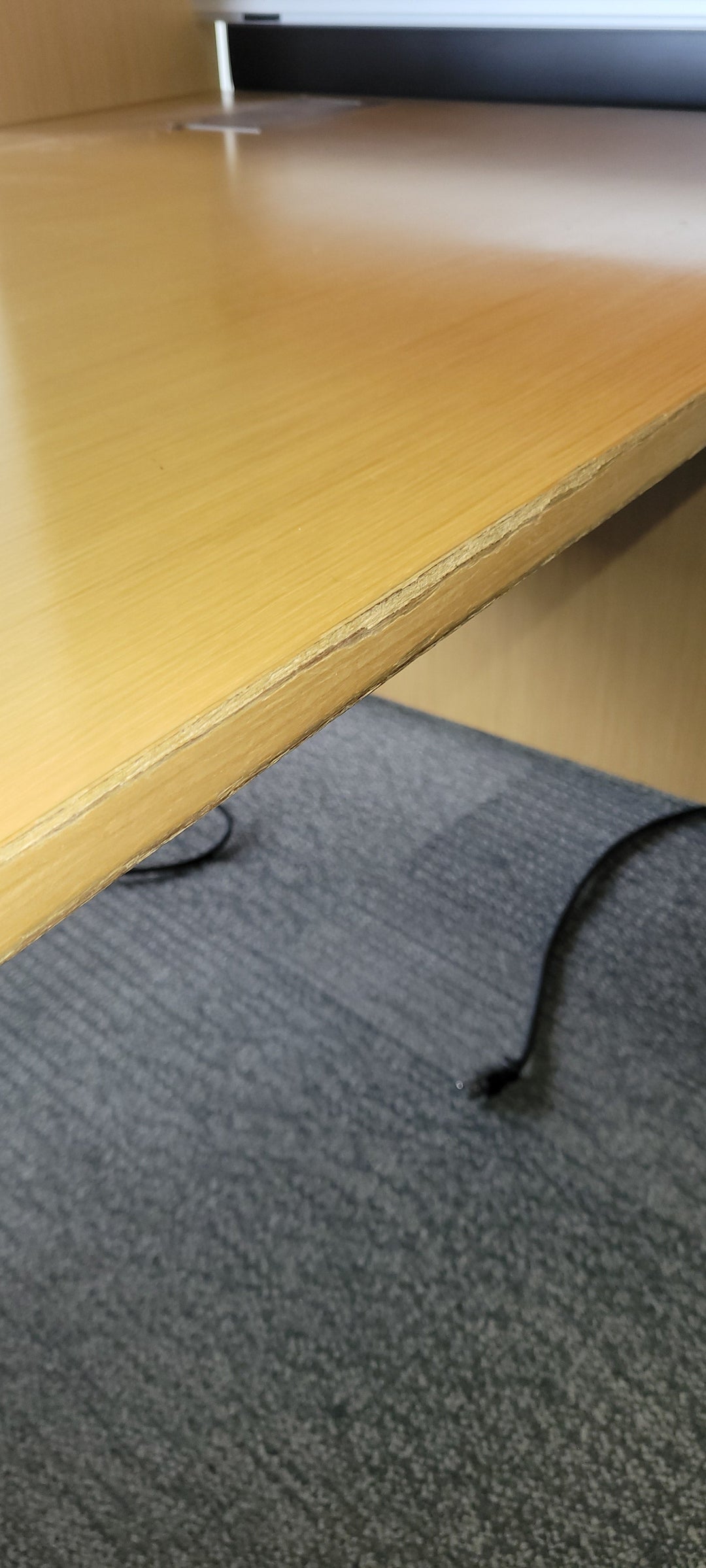 Teknion L-Shape Desk w/Hutch, Surface Power and BBF Ped