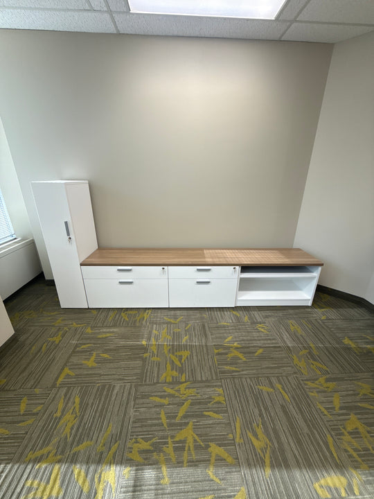 Steelcase 4-Drawer Credenza w/Open Shelf, Wardrobe