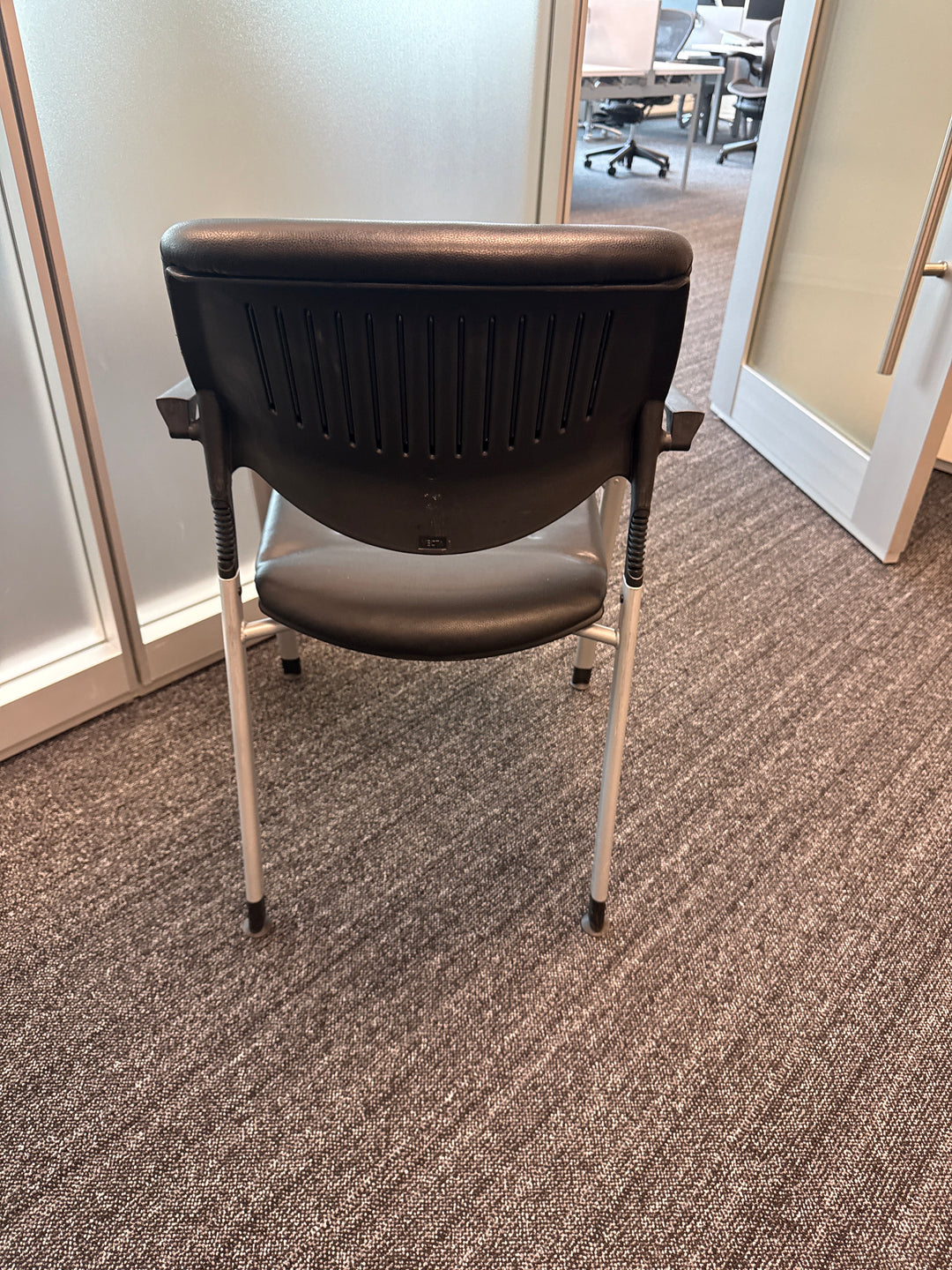 Steelcase Leather Stacking Guest Chair
