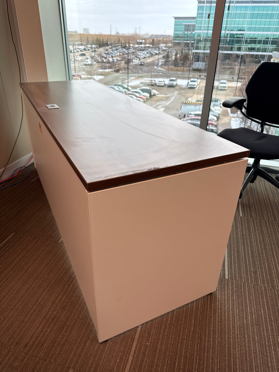 6' Straight Desk w/BBF Ped