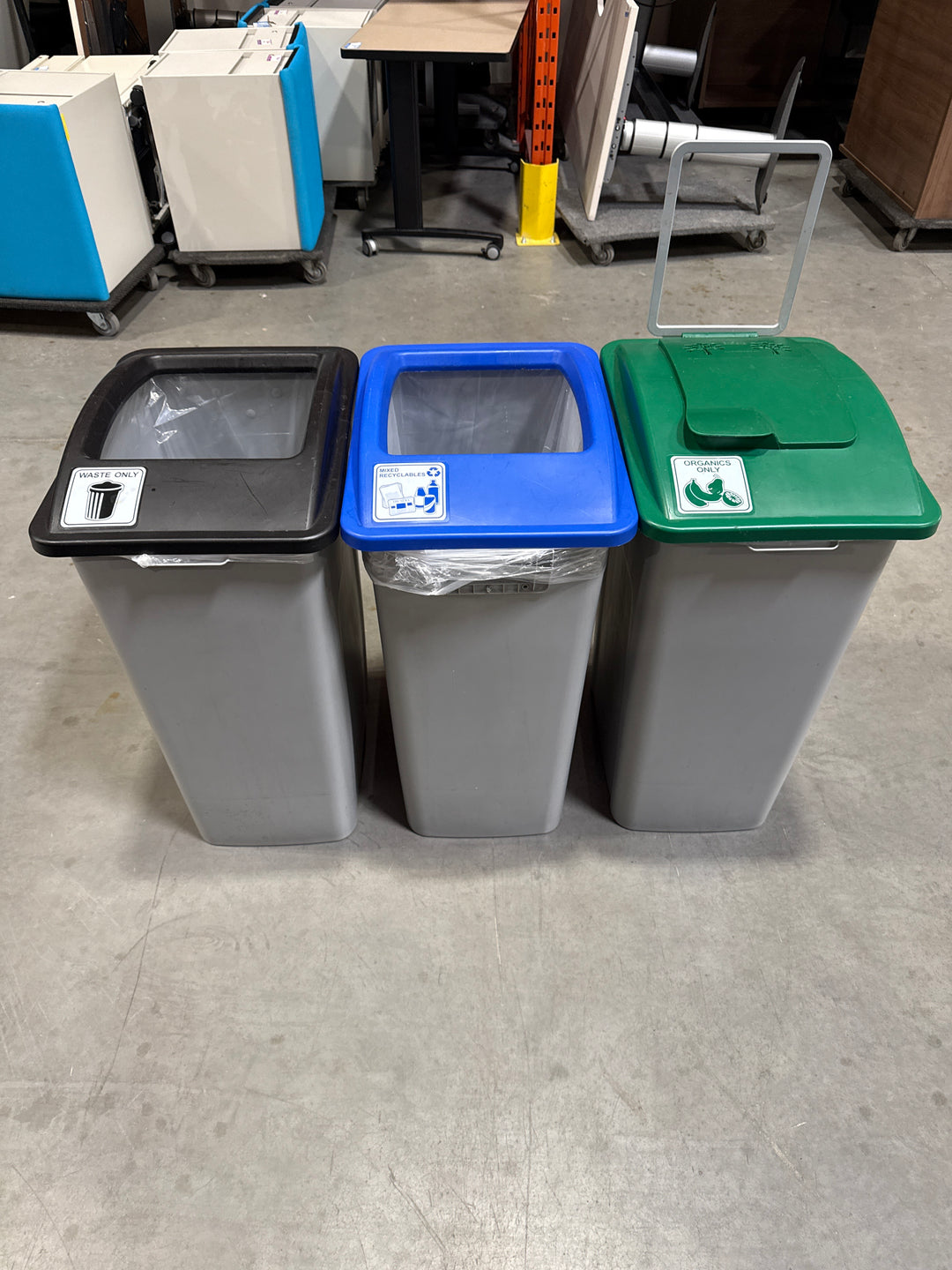 Waste, Recyclables and Organics Bins