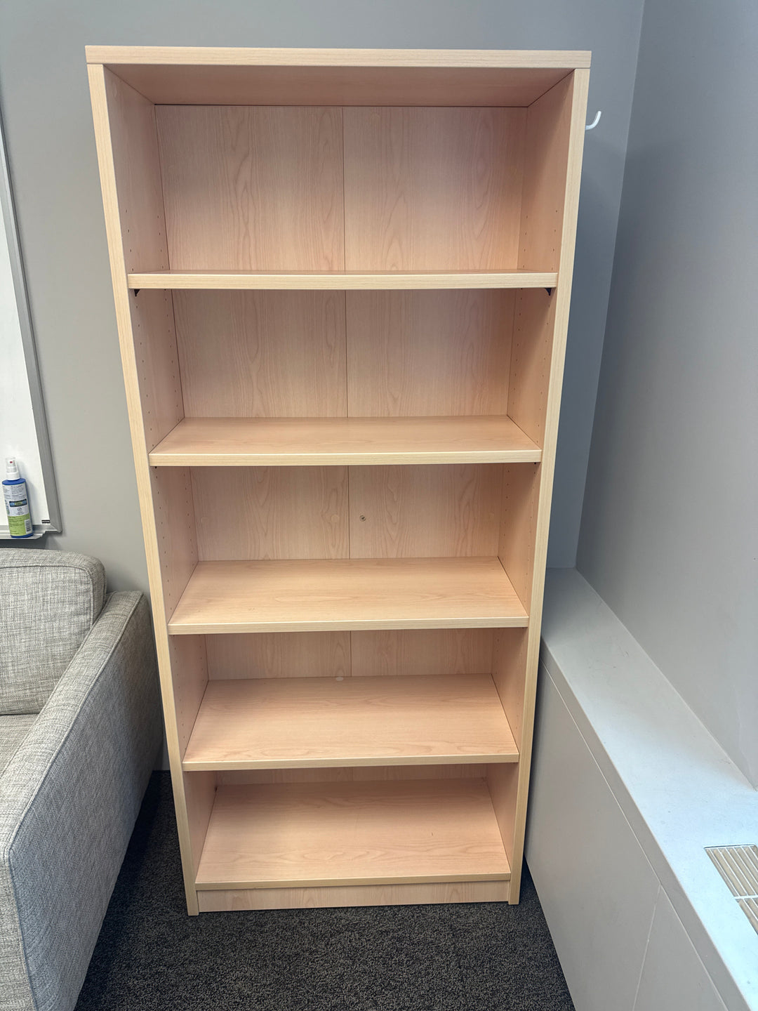 Wooden 5-High Bookcase