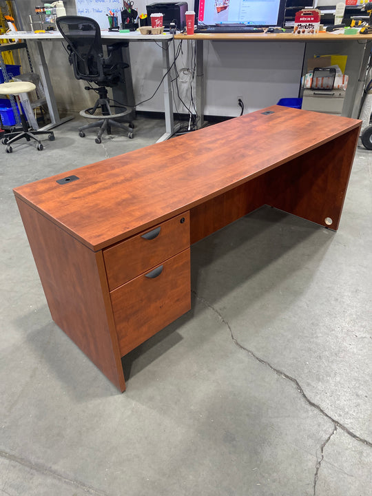 6’ Straight Desk w/BF Ped