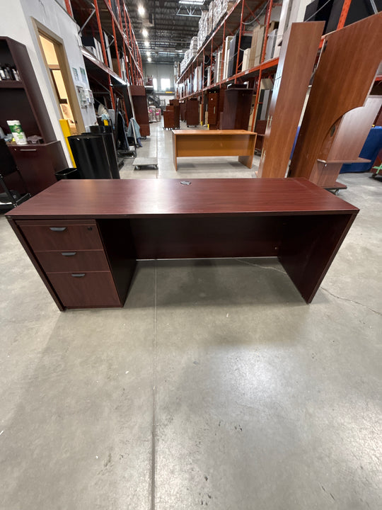 Straight Desk w/BBF Ped