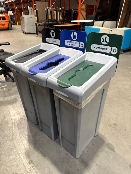 Trash, Bottles and Compost Bins
