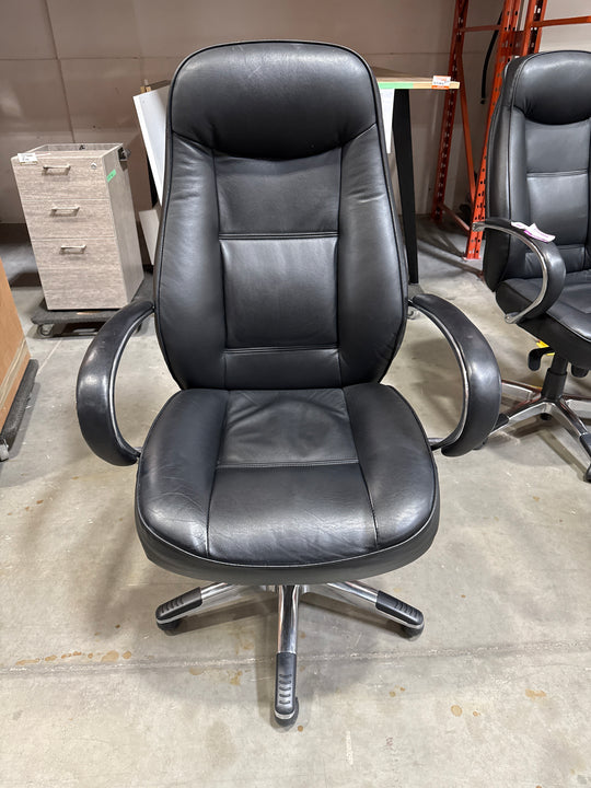 Global Leather High Back Meeting Chair