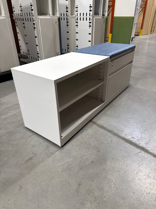 Metal Lower Credenza w/Cushion Top