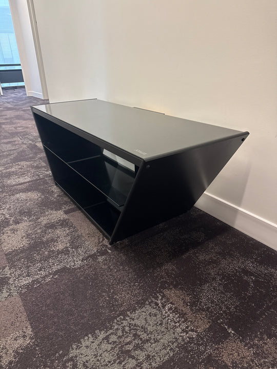 Glass Top Media Shelf