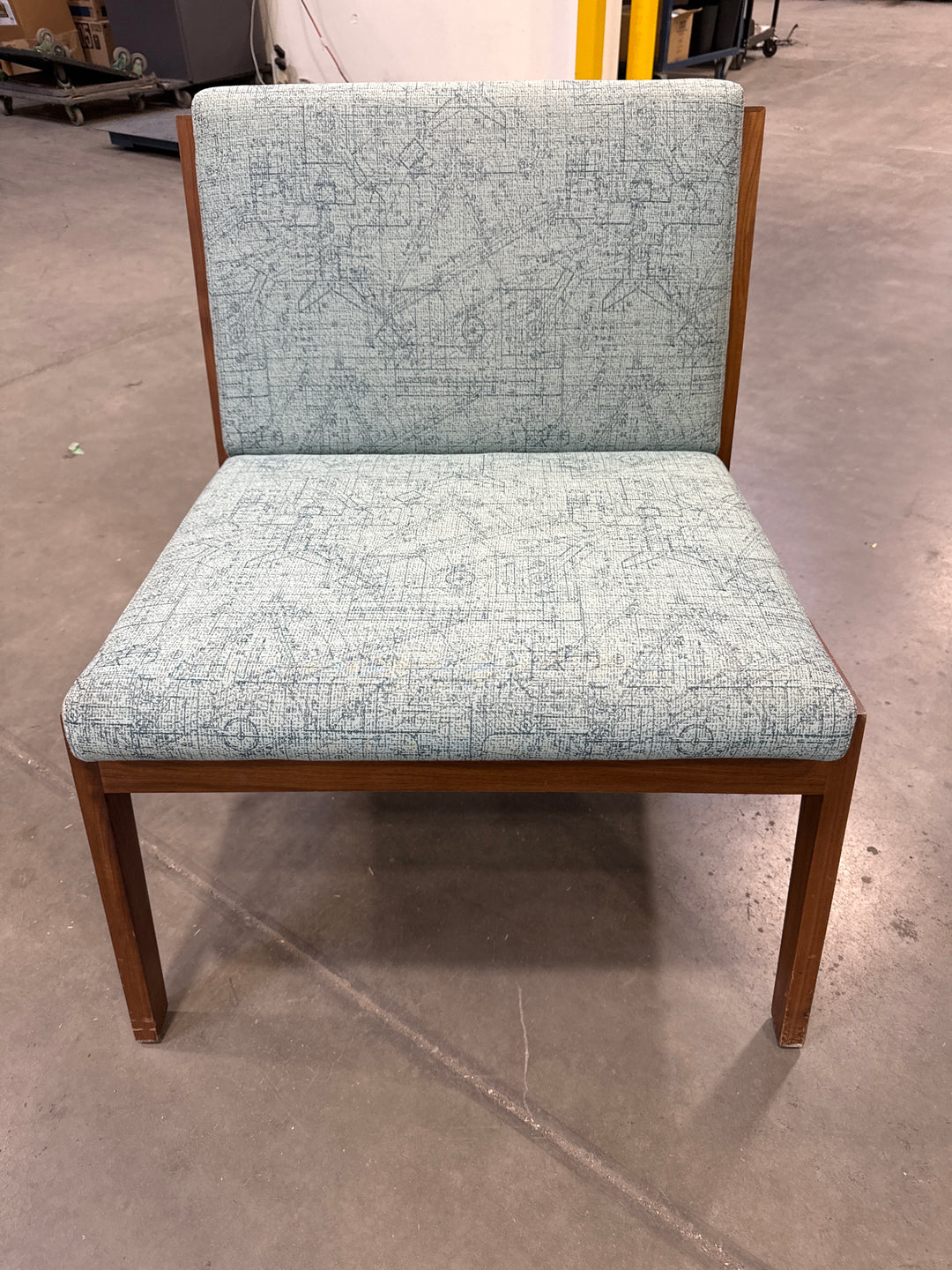 Fabric/Wood Lounge Chair