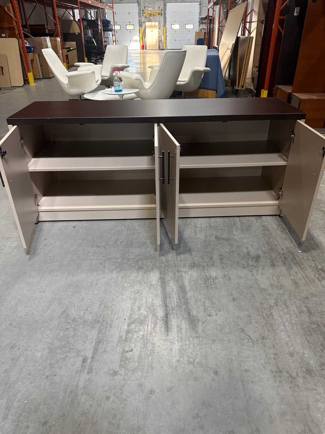 Wooden 4-Door Credenza