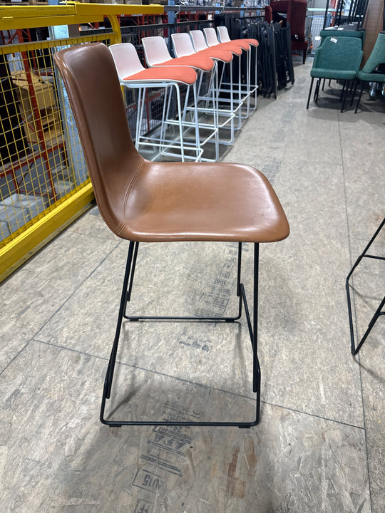 Leather Bar Height Stool