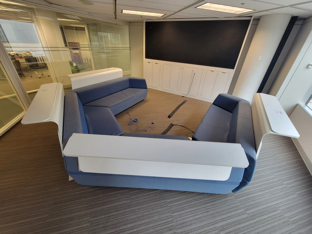 Steelcase 4 Piece Sectional Sofa w/Built-in Tables