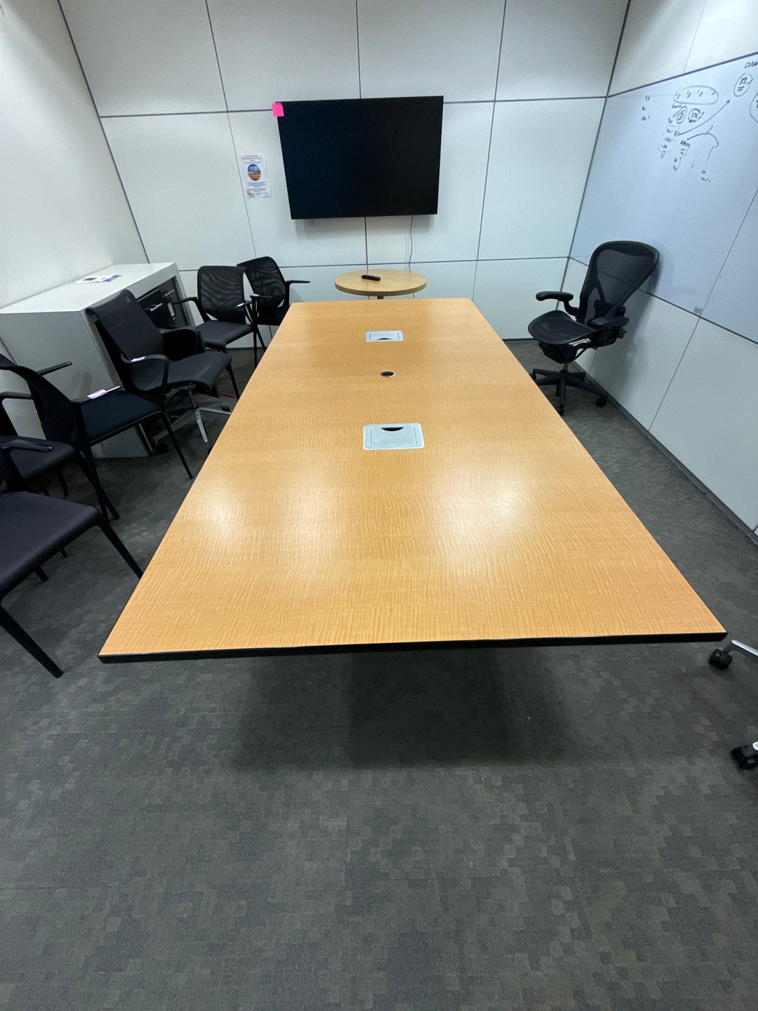 8.5' Rectangle Boardroom Table w/Electrical