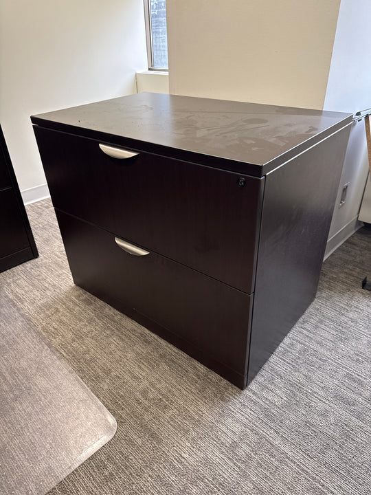 Wooden 2-High Lateral File Cabinet