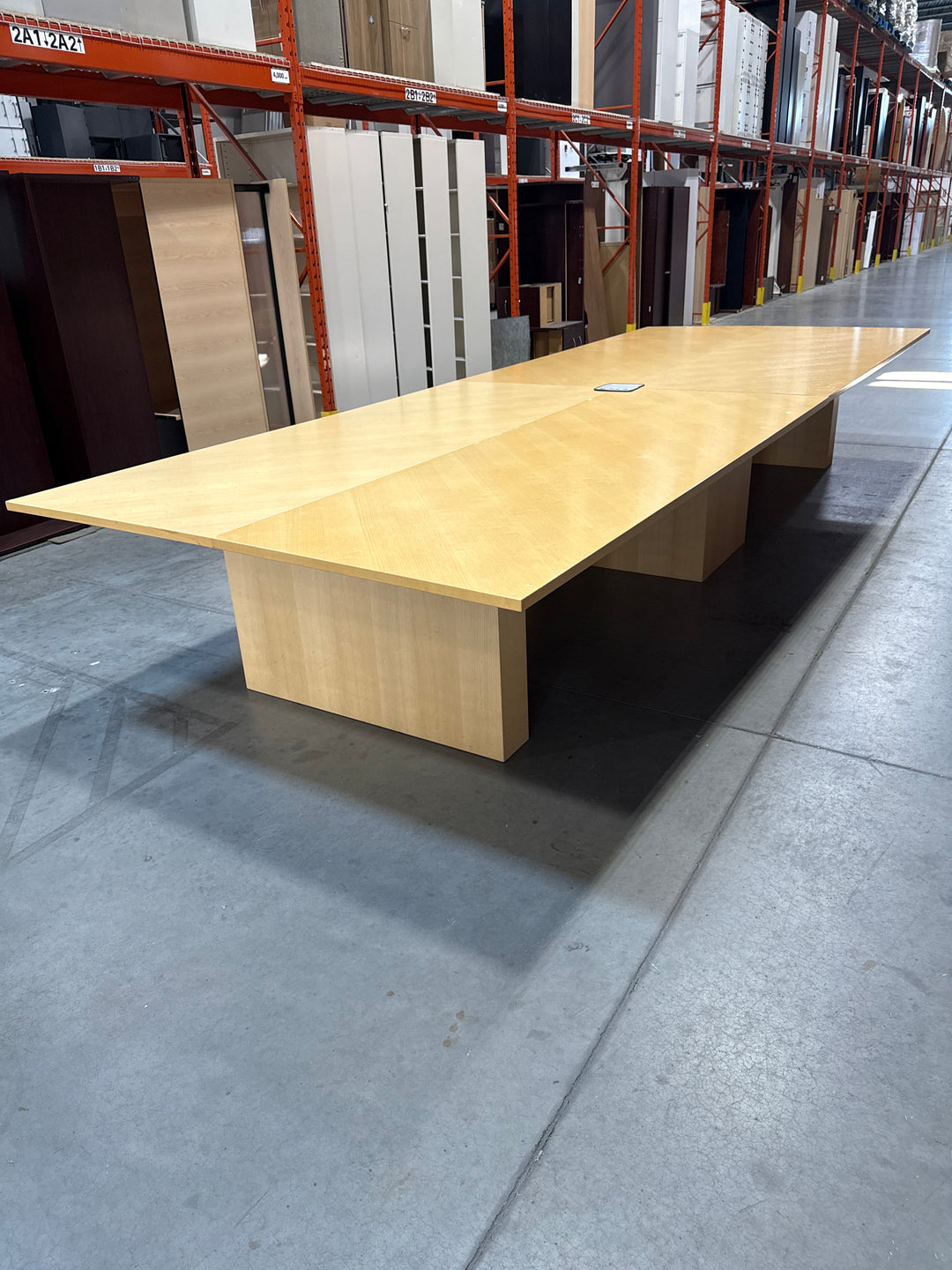 16' Rectangle Boardroom Table w/Electrical