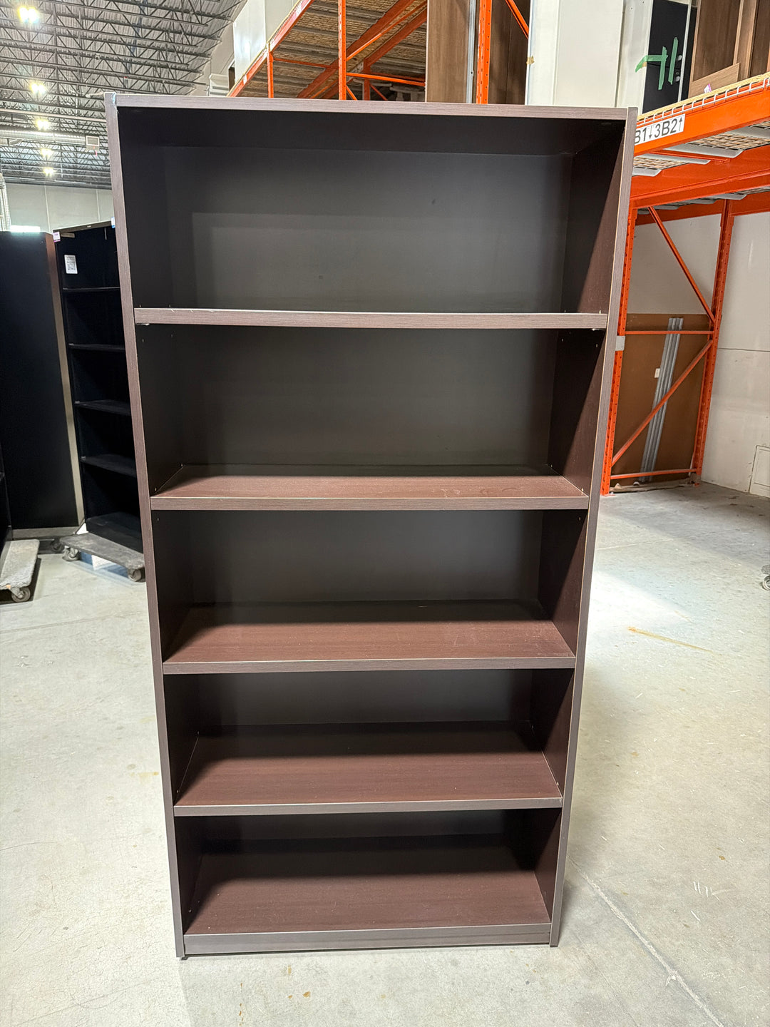 Wooden 5-High Bookcase