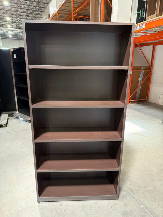 Wooden 5-High Bookcase