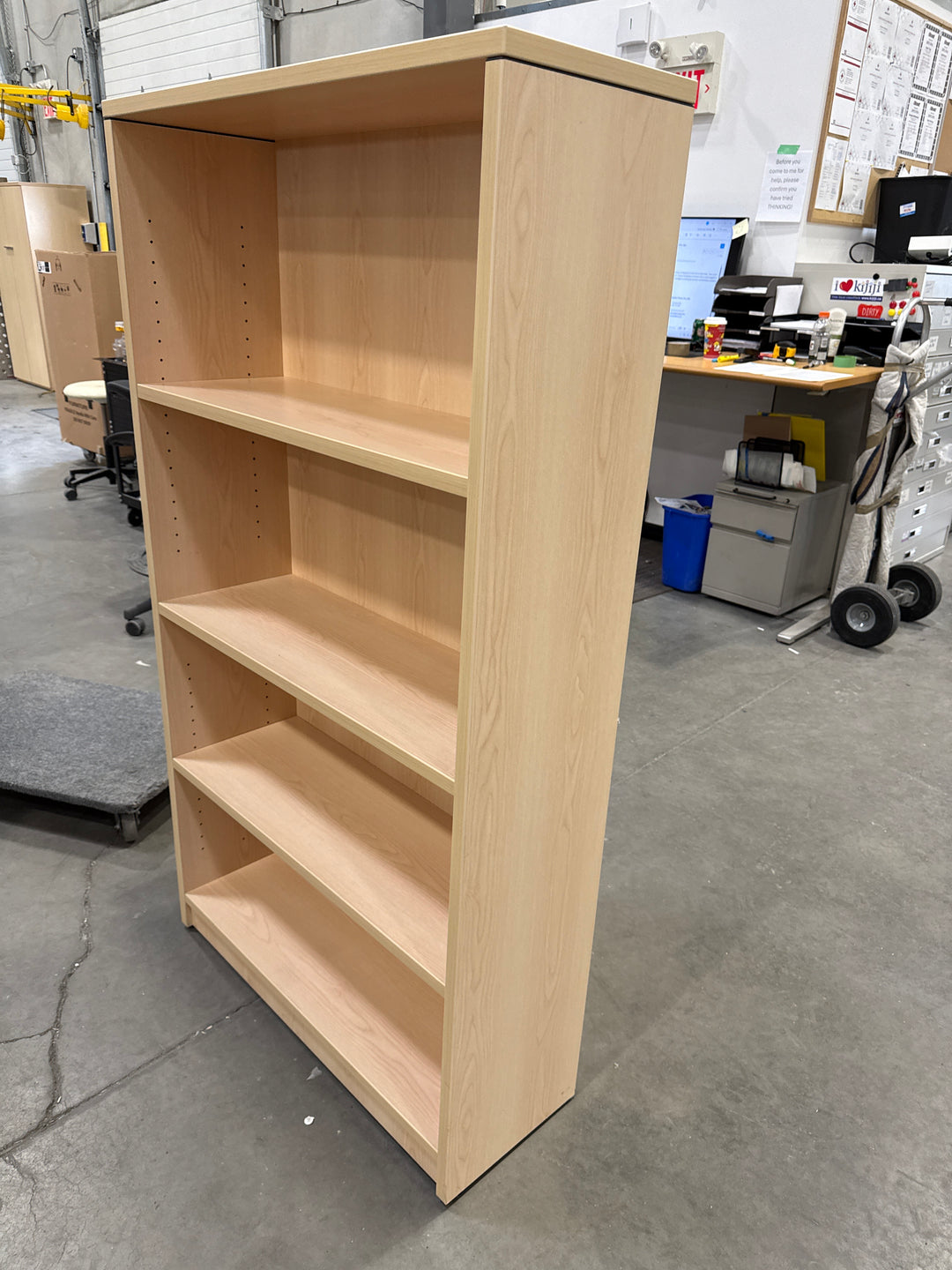 Wooden 4-High Bookcase