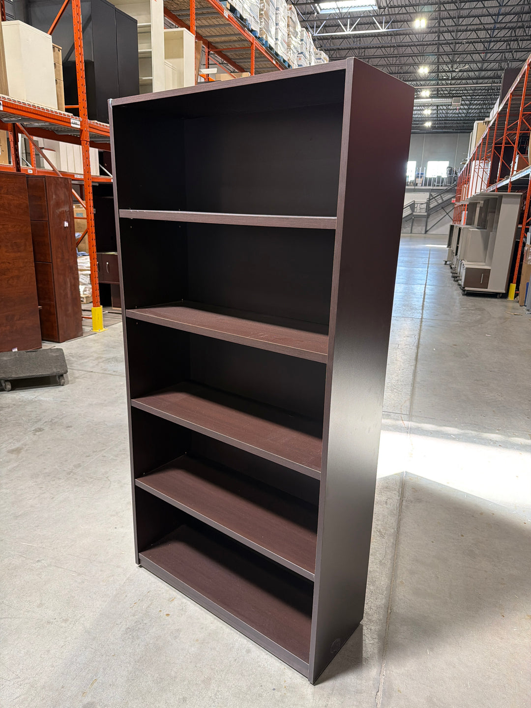 Wooden 5-High Bookcase