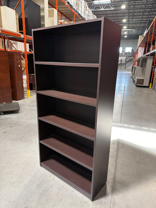 Wooden 5-High Bookcase