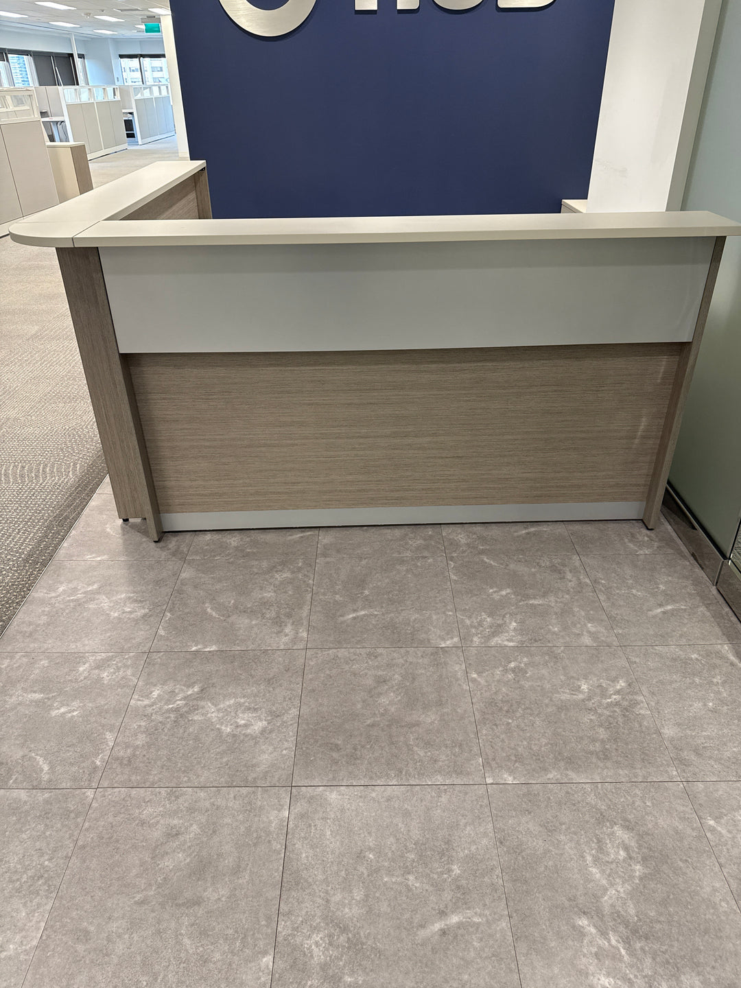 Artopex L-Shape Reception Desk w/BBF Ped