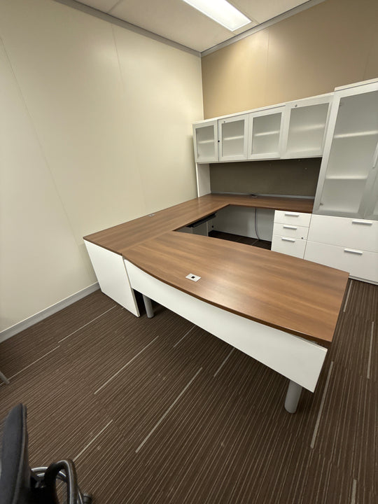 U-Shape Desk w/Hutch, BBF Ped