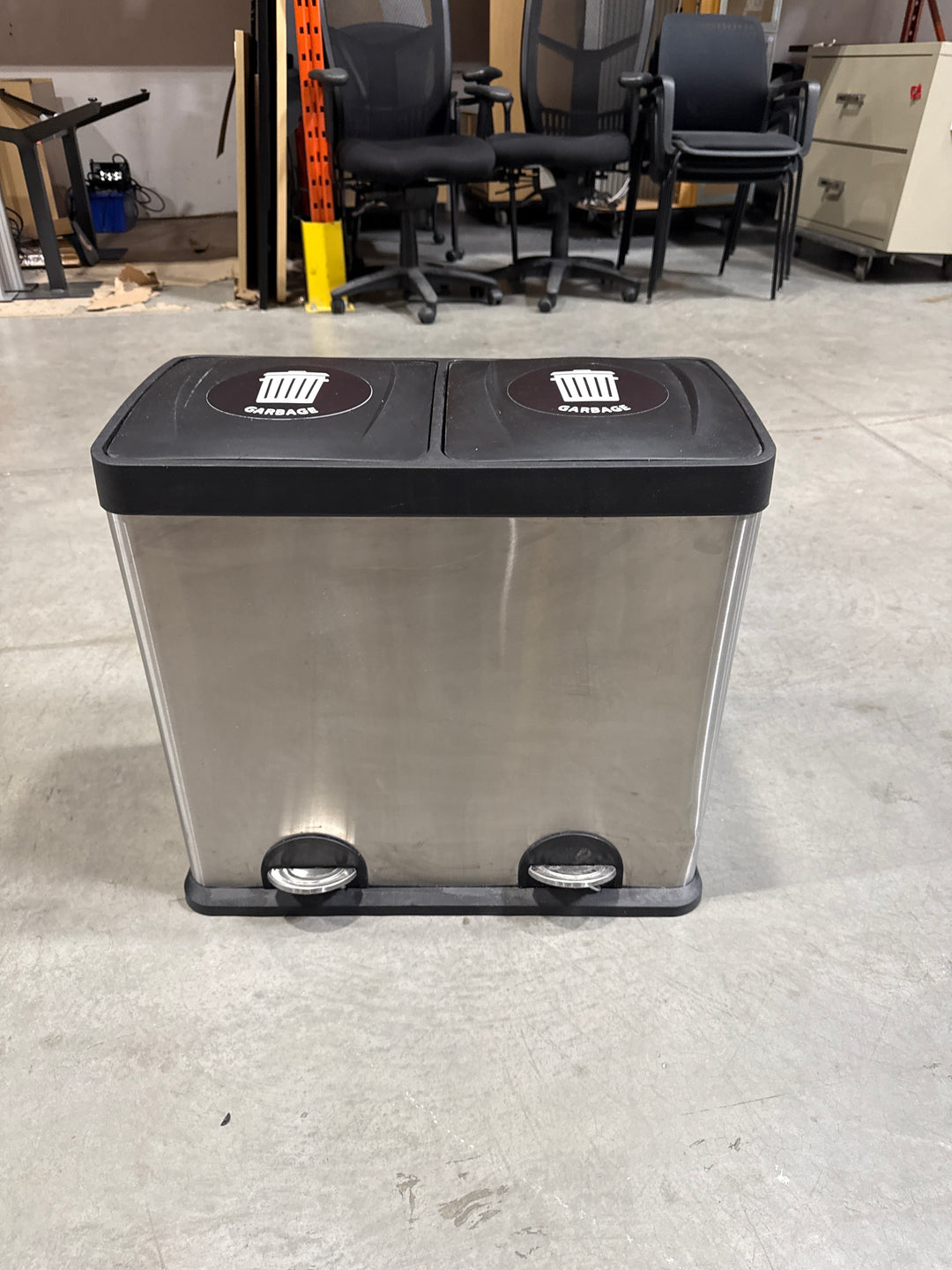 Metal Double Garbage Bin