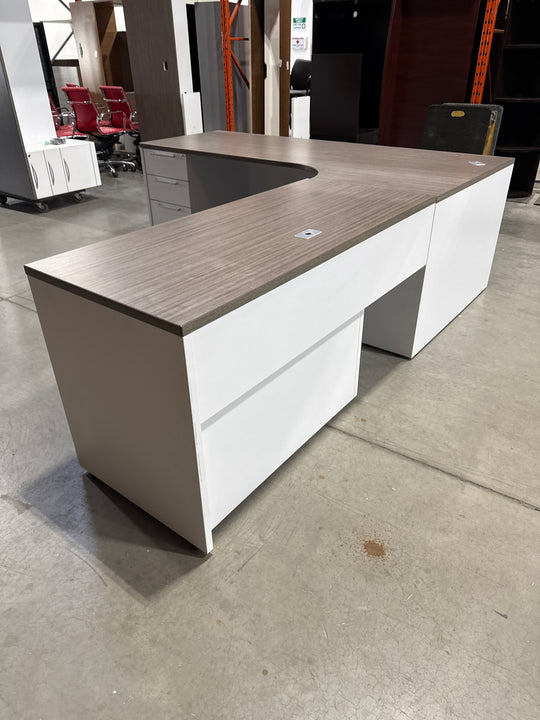 L-Shape Desk w/BBF, 2-High Lateral