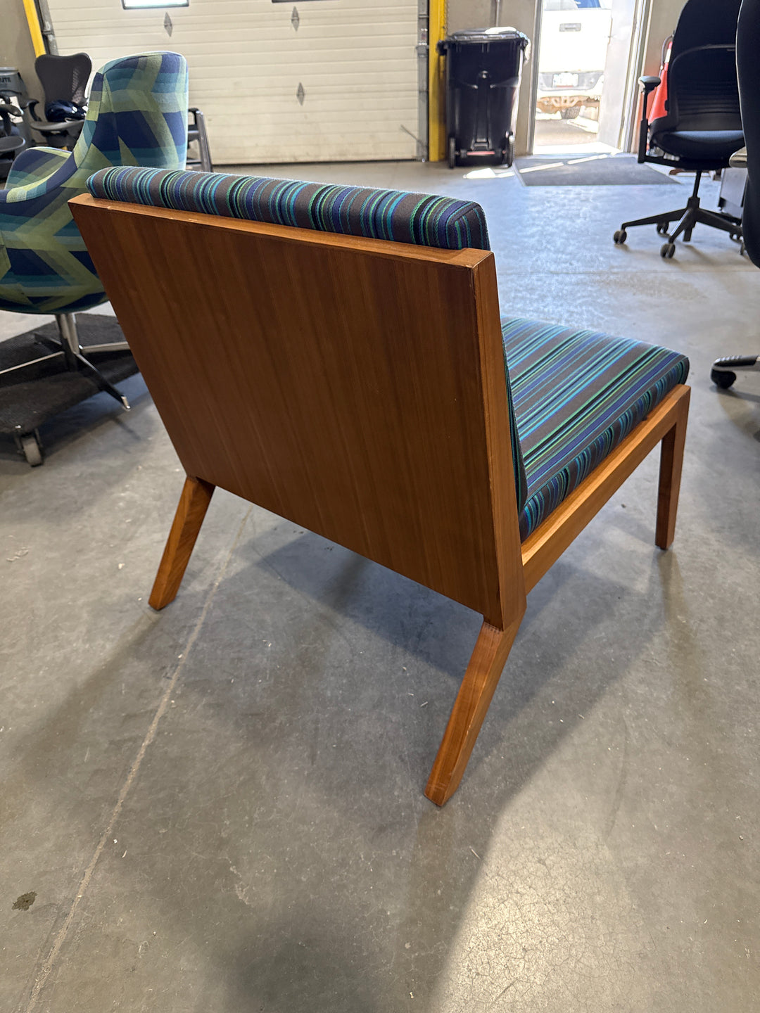 Fabric/Wood Lounge Chair