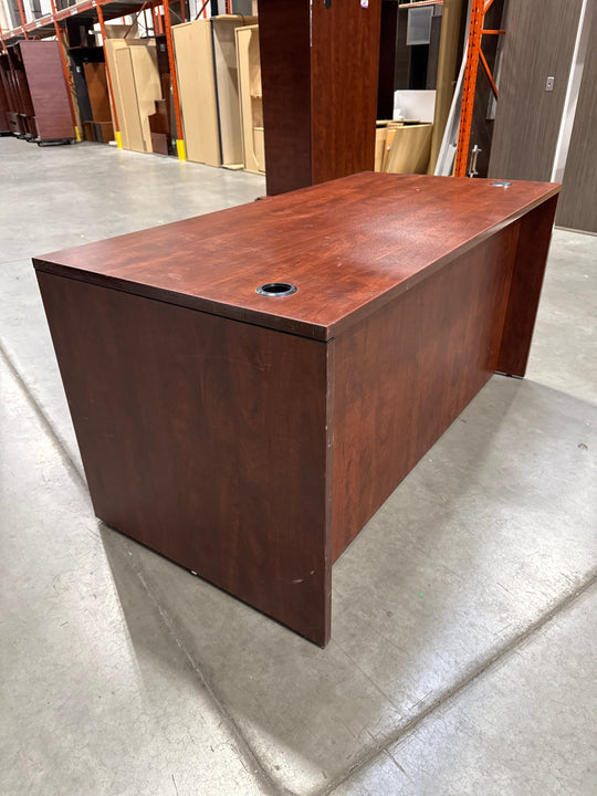 Straight Desk w/BBF and FF Ped