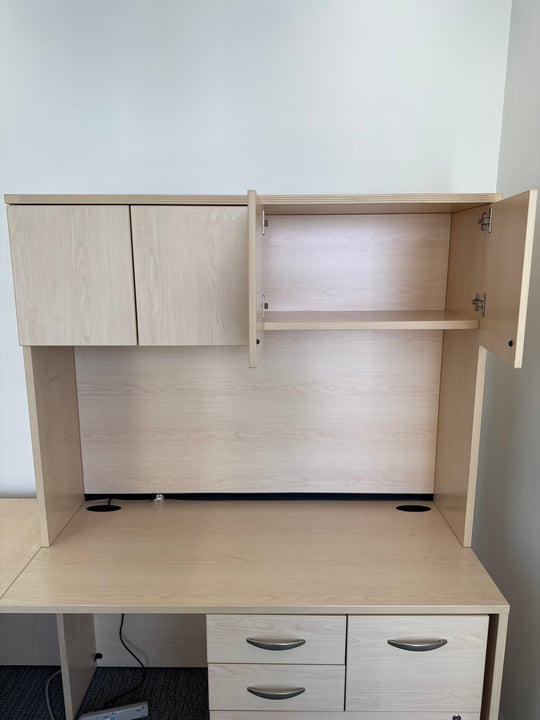 L-Shape Desk w/Hutch and BBFLF