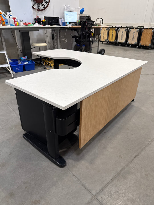 L-Shape Electronic Height Adjustable Desk