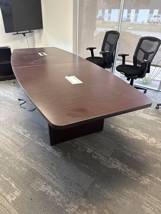 10' Boatshape Boardroom Table w/Electrical