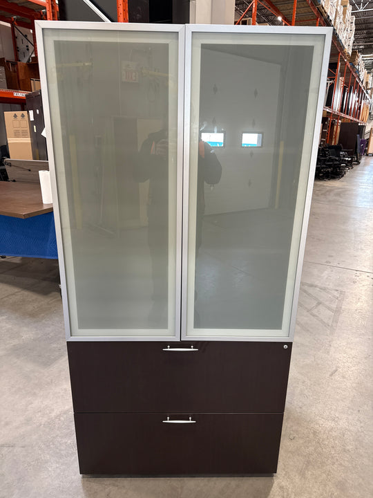 Wooden Combo w/Glass Doors