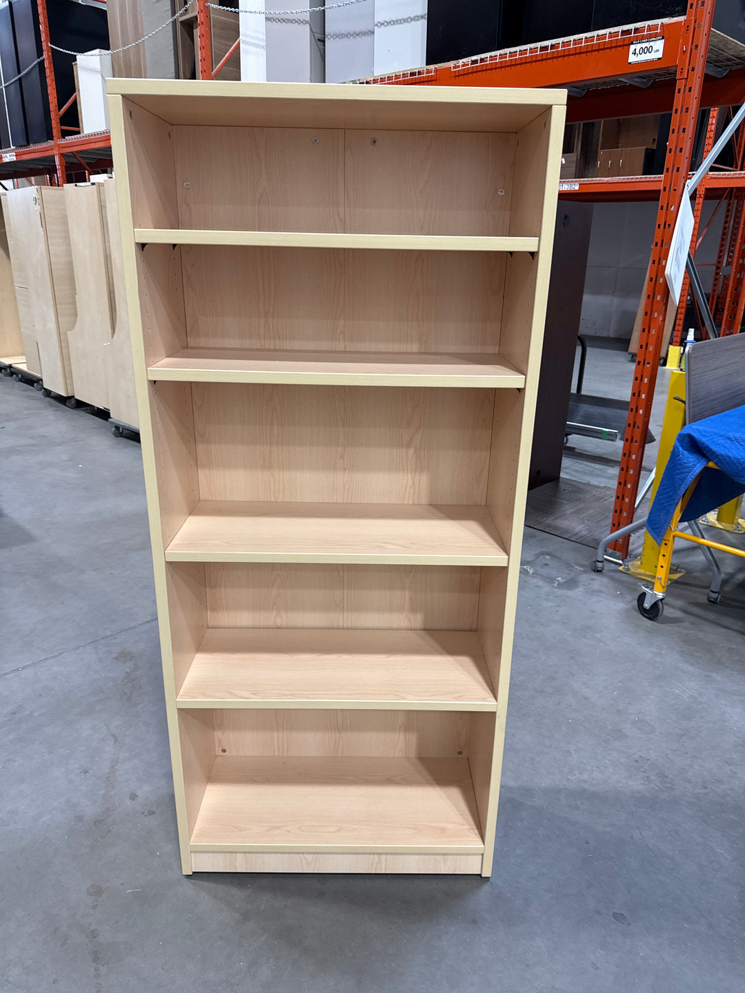 Wooden 5-High Bookcase